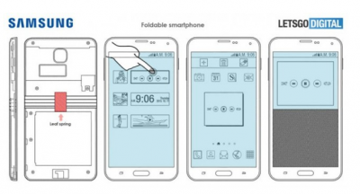 Появились новые эскизы сгибающегося смартфона Samsung Galaxy
