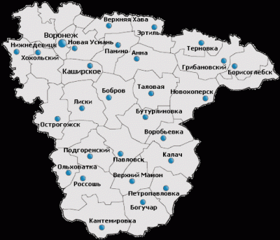 Карта г бутурлиновка воронежской области