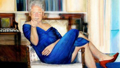 В особняке Эпштейна обнаружили портрет Билла Клинтона в платье и туфлях