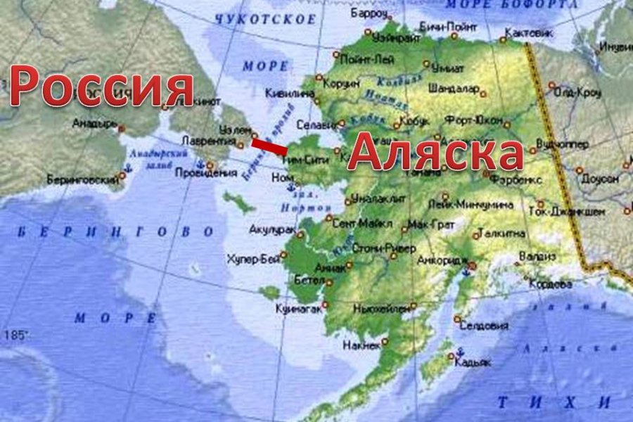 Как стать аляской. Чукотка и Аляска на карте. Границы Аляски на карте. Штат Аляска на карте. Аляска штат США на карте.