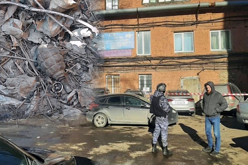 В Петербурге на газоне у предприятия нашли гранату