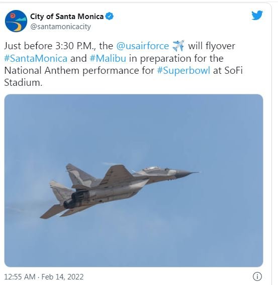 В Калифорнии напугали граждан войной, анонсировав пролет над Санта-Моникой и Малибу российского истребителя МиГ-29